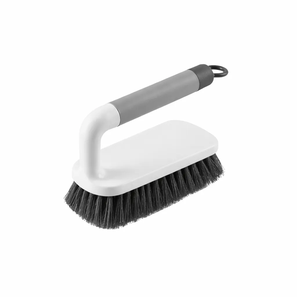 Zidello Loop Hole Brush with Ergonomic Handle | Hard Bristle Cleaning Brush for Tiles, Bathroom & Kitchen