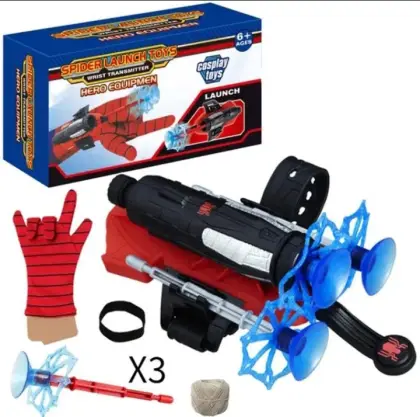 Spider Man Shooter Gloves Toy For Kids – Fun Role Play Web Launcher With Bullets And Launcher Set For Boys And Girls