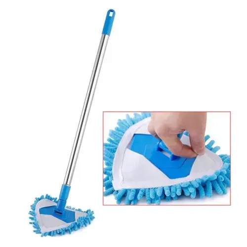 180° Rotating Triangular Microfiber Mop – Precision Corner & High-Reach Cleaning — photo 4
