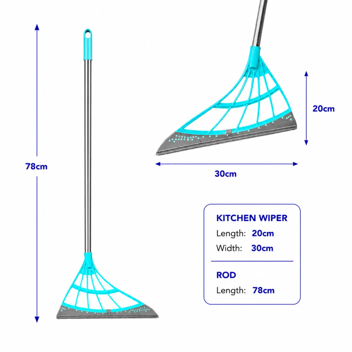 Zidello Washroom and Kitchen Wiper with Rubber Squeegee — photo 4
