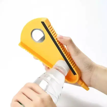 Creative Multi-Function Bottle Opener Jar Opener Twist Grip Lid Opener Kitchen Tool Random Colour 1PC