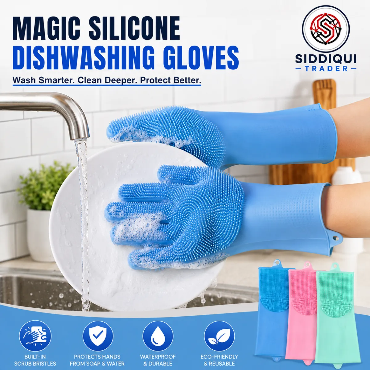 Magic Silicone Dishwashing Gloves