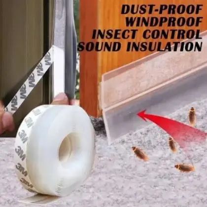 Silicone Door Bottom Sealing Strip – Self-Adhesive Weather Strip (5 Meter)