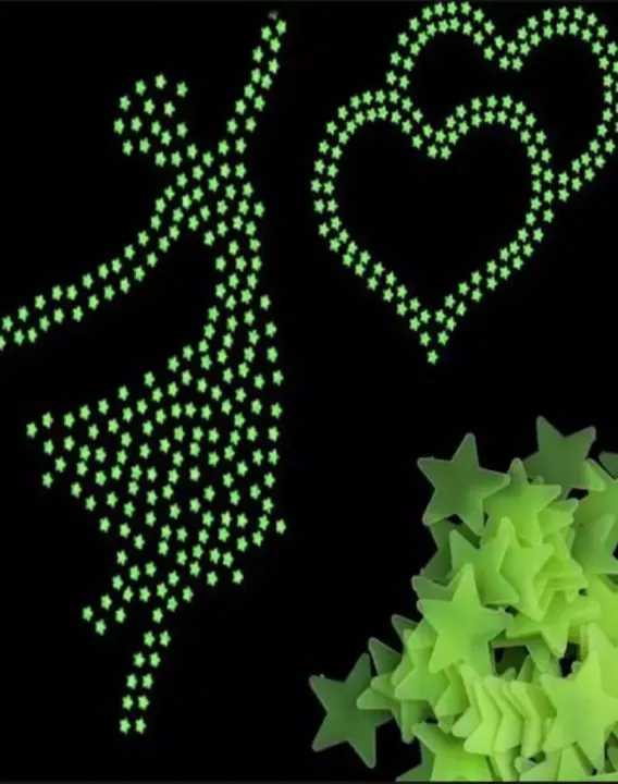 3D Glow Star Wall Stickers – 100PCS Luminous Ceiling Decor — photo 4