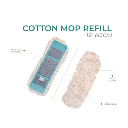Zidello COTTON MOP REFILL - DRY 16″ INCH (40CM)
