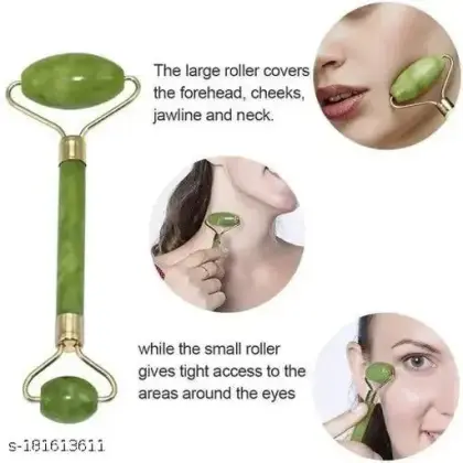 Roller for Face and Set Face Jade Stone for Anti-Aging, Eye Puffiness Wrinkles, Skincare Massage Tools