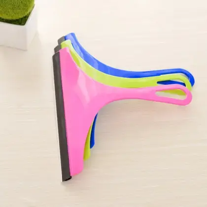 Glass Scraper Wiper Window Cleaner – Soft Brush for Home & Car Use 25x22cm