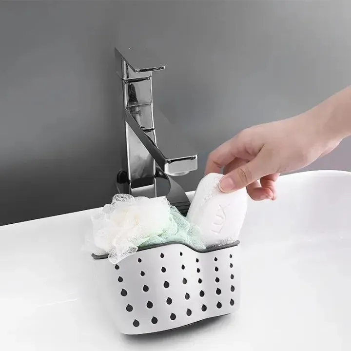 Kitchen Sink Hanging Drain Basket – Plastic Sink Organizer — photo 3