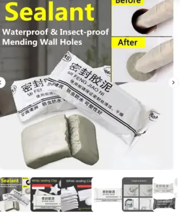 Wall Hole Sealant Strong Adhesive Diy Sealant Clay Air Conditioning Hole Repair Cream Mud - Sealant Mud, Clay Repair Glue Pipe Sealing Fireproof Caulking Repair Mud Hole, Hole Filler - 01 PCs