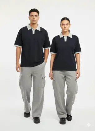 Men’s Stylish Track Suit – Premium Polo T-Shirt & Soft Cargo Trouser Set | Comfortable Casual Sportswear for Gym, Travel & Daily Wear - L