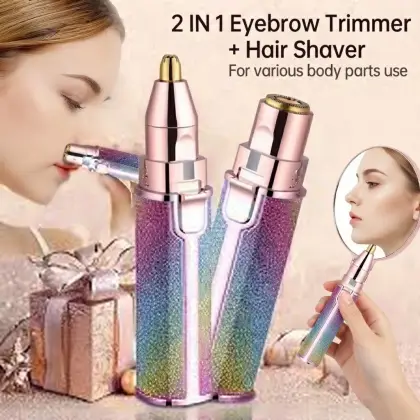 Flawless 2-In-1 USB Rechargeable Eyebrow Trimmer & Shaver (HX-203B)