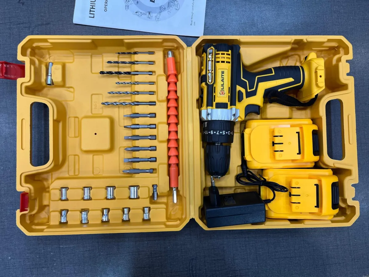 Rechargeable Drill Machine with 2 batteries