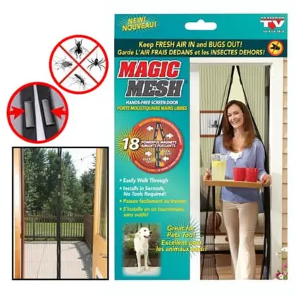 Mesh Set With 20 Wood Tacks 12 Hocks And 2 Mesh Panels 83x19.5 Inches