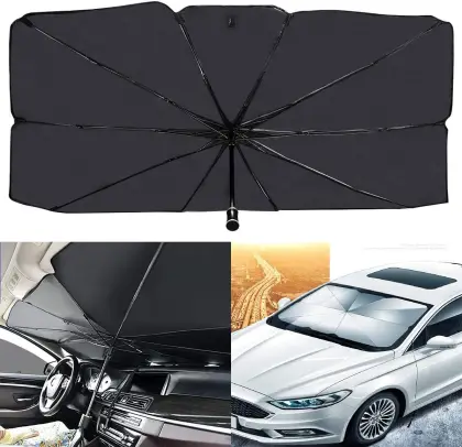 Universal Foldable Car Windshield Sun Shade Umbrella – UV Protection & Heat Insulation Cover