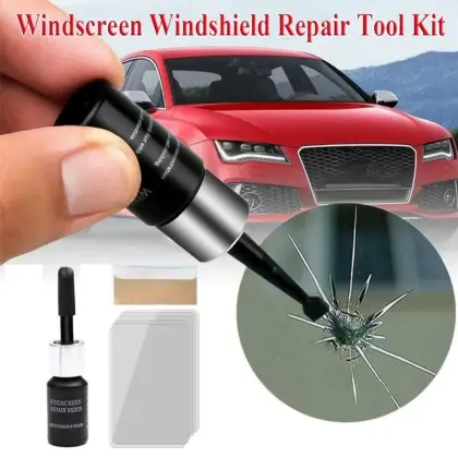 Windshield Crack Repair Toolkit | Car Windshield Glass Repair Kit For Small Chips And Cracks Random Color