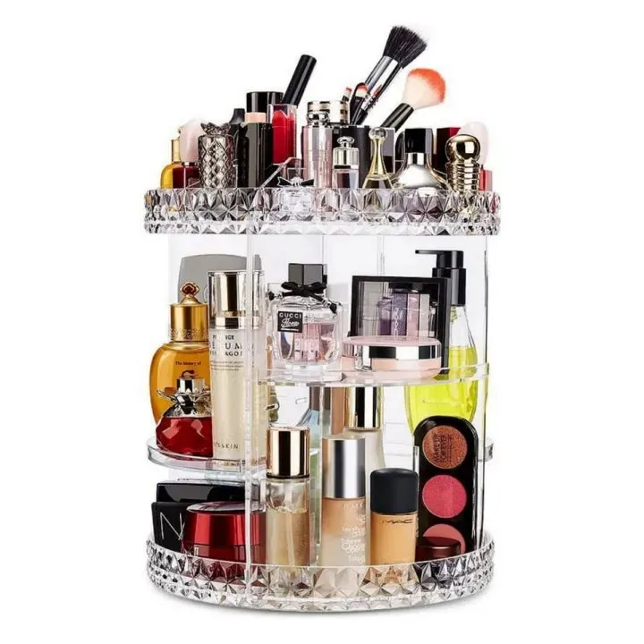 Acrylic 360° Rotating Cosmetic Organizer – Multi-Layer Makeup Storage — photo 2