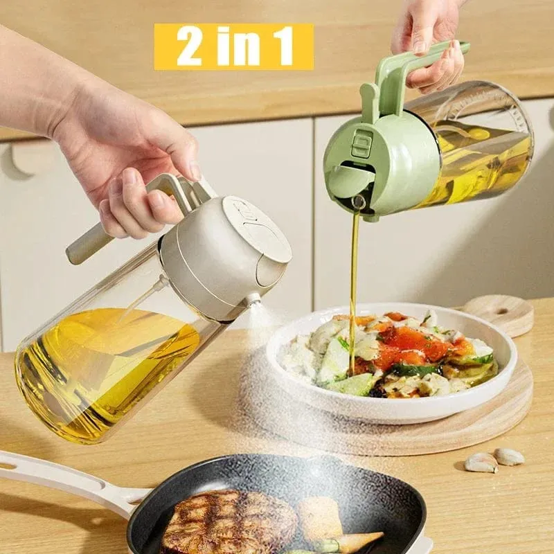 2-in-1 Oil Sprayer Bottle – Smart Kitchen Essential for Cooking & BBQ | 400 ML — photo 4