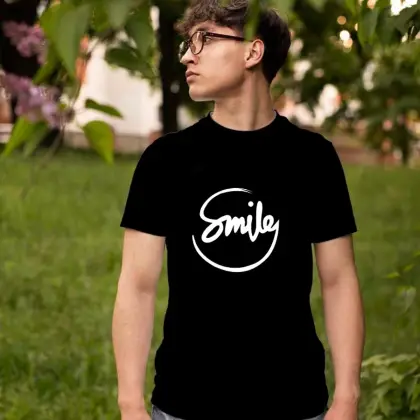 Round Neck Jersey T-Shirt for Men – Lightweight Breathable Summer Casual Wear, Soft Comfortable Daily Use Tee - Large