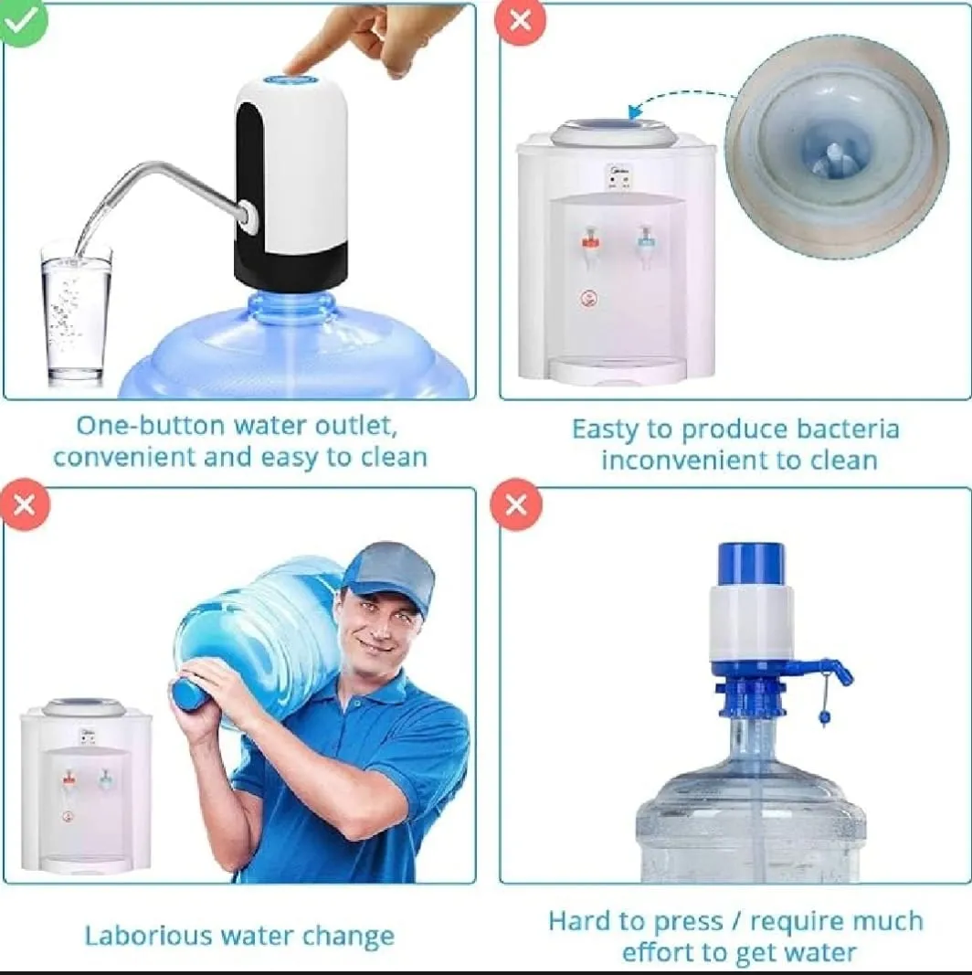 Electric Water Dispenser Portable Automatic Electric Water Pump Drinking Bottle Switch USB Rechargeable Water Pump Machine — photo 2