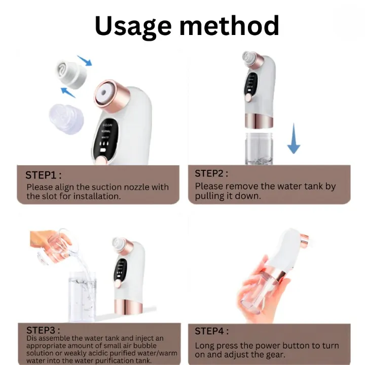 Hydra Facial Blackhead & Whitehead Remover O-Clean Deep Pore Purifying Micro-Bubble Device — photo 3