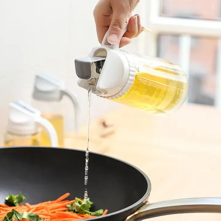 600ml Leakproof Glass Oil Dispenser – Gravity Lid — photo 4