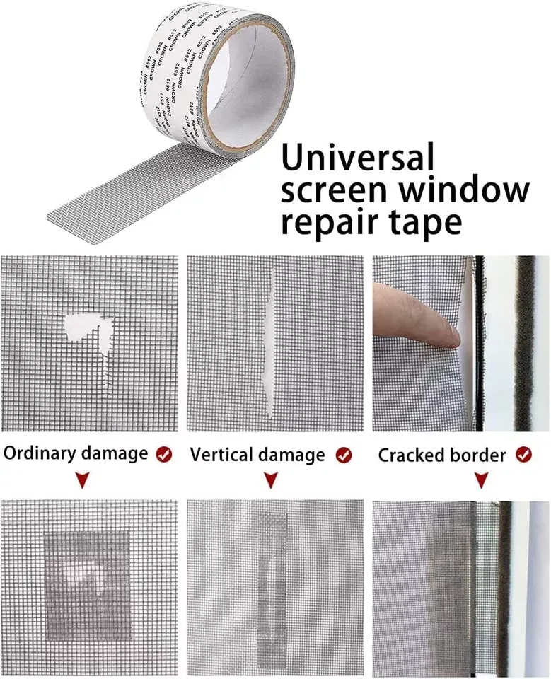 Mesh Roll Tape Window Screen Repair Patch | Keep Mosquitoes Out with Our Anti-Insect, Self-Adhesive Mesh Patch Tape - 2 meter — photo 7