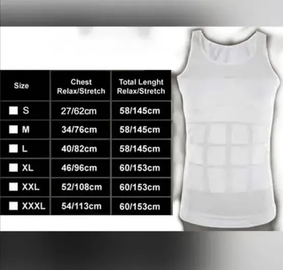 Slim n Lift Body Shaper Vest for Men (Black / White) — photo 4