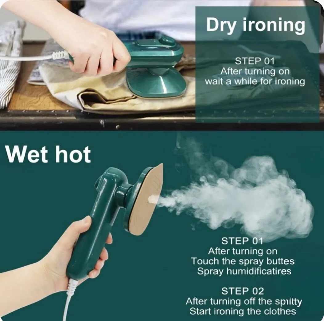 Portable Mini Electric Steam Iron - Handheld Garment Steamer — photo 3