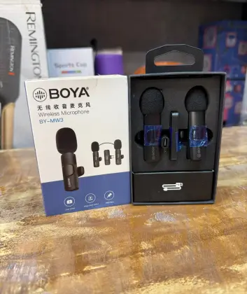 Boya By-MW3 2in1 Wireless Microphone with Type C and IPhone Lightening connector 🇨🇳