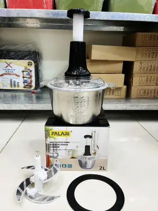 HAND PUSHING CHOPPER STAINLESS STEEL BODY (2Liter) (4 Blade) 🇨🇳