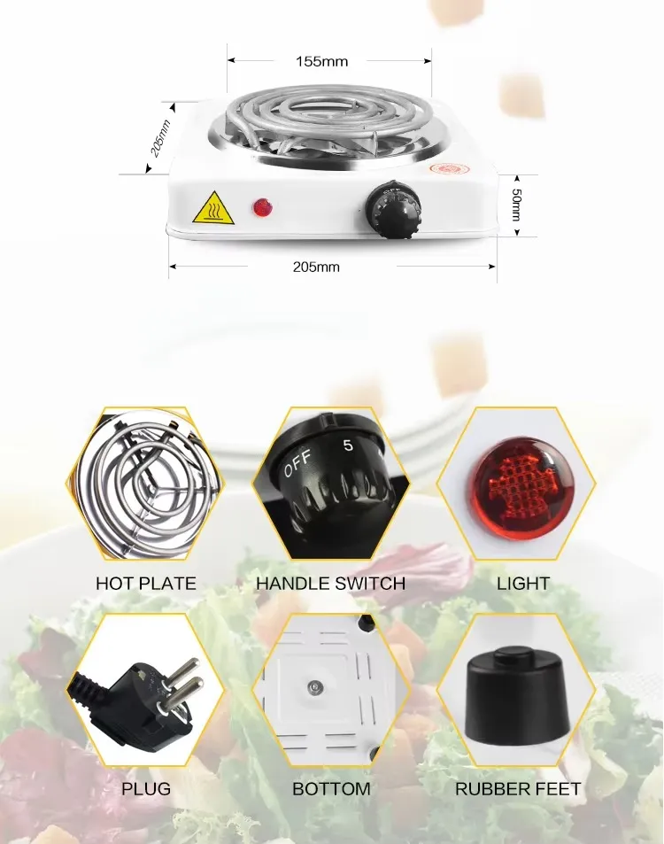 Electric Stove For Cooking - Hot Plate Heat Up In Just 2 mins - Easy to Clean -Metal Body (random color ) — photo 2