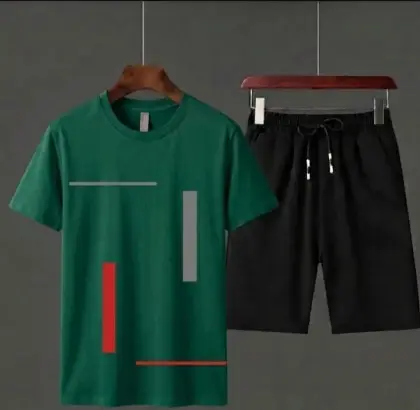 Pack of 2 Tracksuit 1 PCs shirt & 1 PCs short HY Boutique Men's Summer shirt & Shorts Tracksuit Set – Lightweight & Comfortable Casual Wear - Extra Large