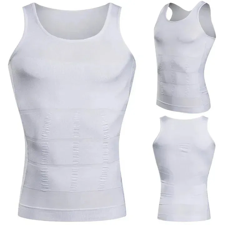 Slim n Lift Body Shaper Vest for Men (Black / White) — photo 3