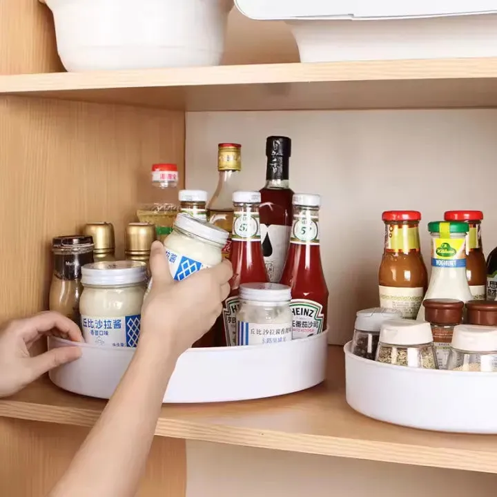 Rotating Storage Tray – 360° Non‑Slip Kitchen Organizer