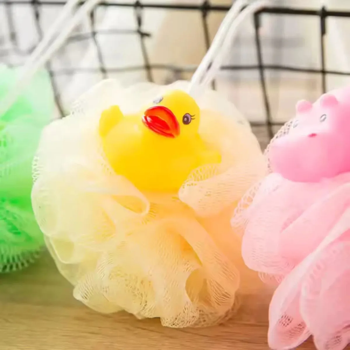 Kids Bath Sponge Ball - with Soft Toy — photo 2