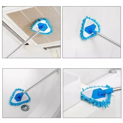 180° Rotating Triangular Microfiber Mop – Precision Corner & High-Reach Cleaning — photo 3