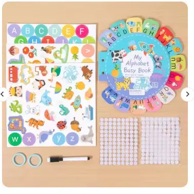 My Alphabet Busy Book – Interactive Learning Kit for Kids with Magnetic Letters & Activity Pages - 1 Book Alphabet