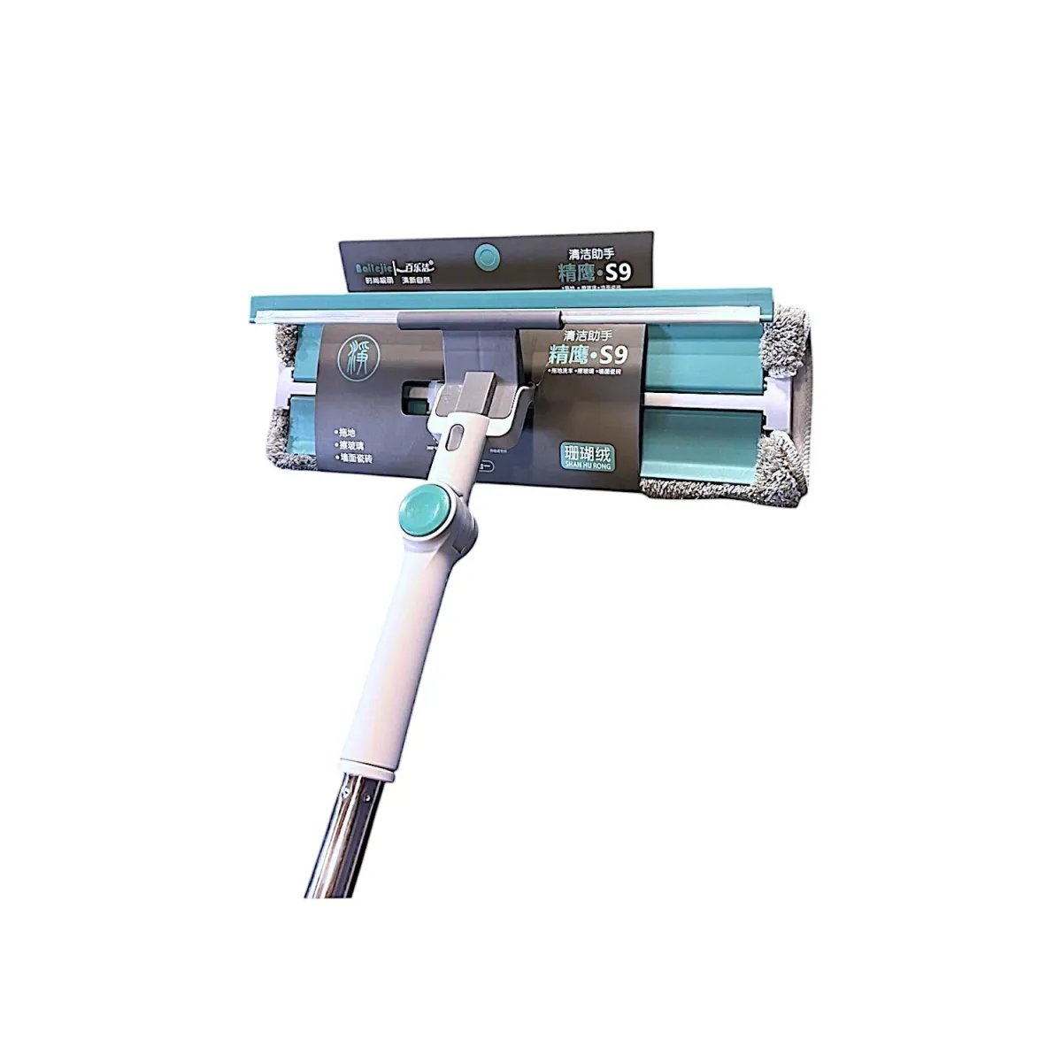 Rotatable Glass Wiper with Bendable Head – Double-Sided Squeegee for Window, Bathroom & Floor Cleaning — photo 2