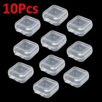 10PCS Mini Clear Jewelry Boxes – Transparent Storage Case