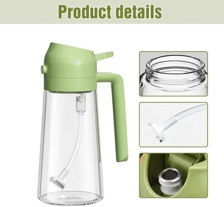 Large 600ml 2-in-1 Oil Spray Bottle & Dispenser — photo 3
