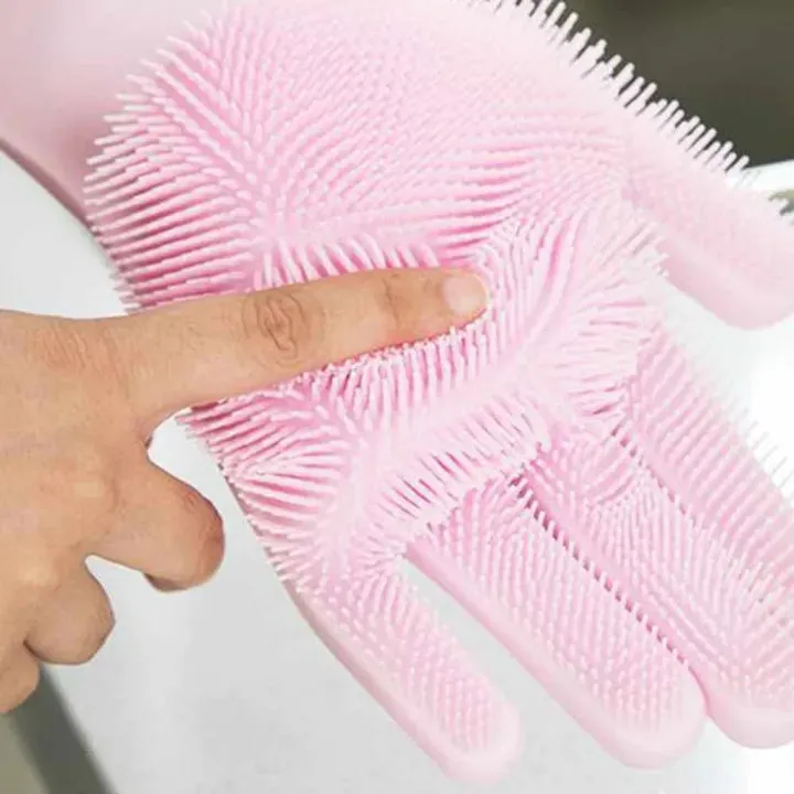 Magic Silicone Dishwashing Gloves — photo 3