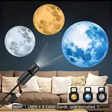 6 Lens USB Ceiling Moon Earth Projection Atmosphere Light Starry Sky Lamp Night Light Romantic Bedroom Galaxy Decoration Projector With 6 Lenses — photo 4