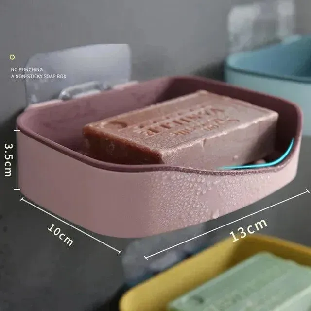 Wall Mounted Double Layer Soap Holder – Bathroom Organizer — photo 3
