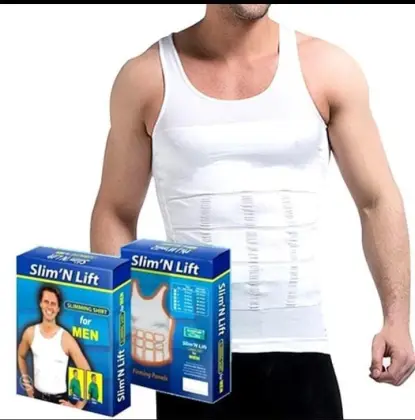 Slim N Fit Body Shaper Vest Compression Shirt Slimming Underwear Tummy Control Fitness Apparel For Men