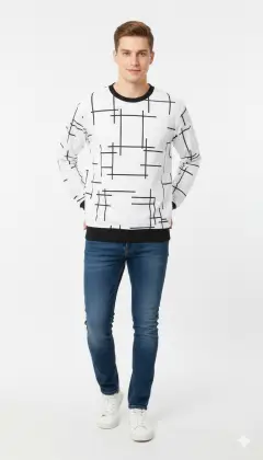 Stylish Boys Full Sleeve Printed T Shirt – Trendy Casual Look - L