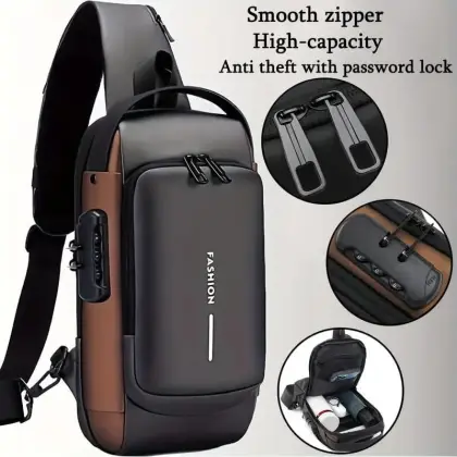 Anti-theft Cross Body Bag with USB Port & Lock 🇨🇳