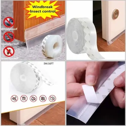 Meter Self-Adhesive Door Sealing Tape | Weatherproof Door & Window Seal Strip | Wind & Dust Protection