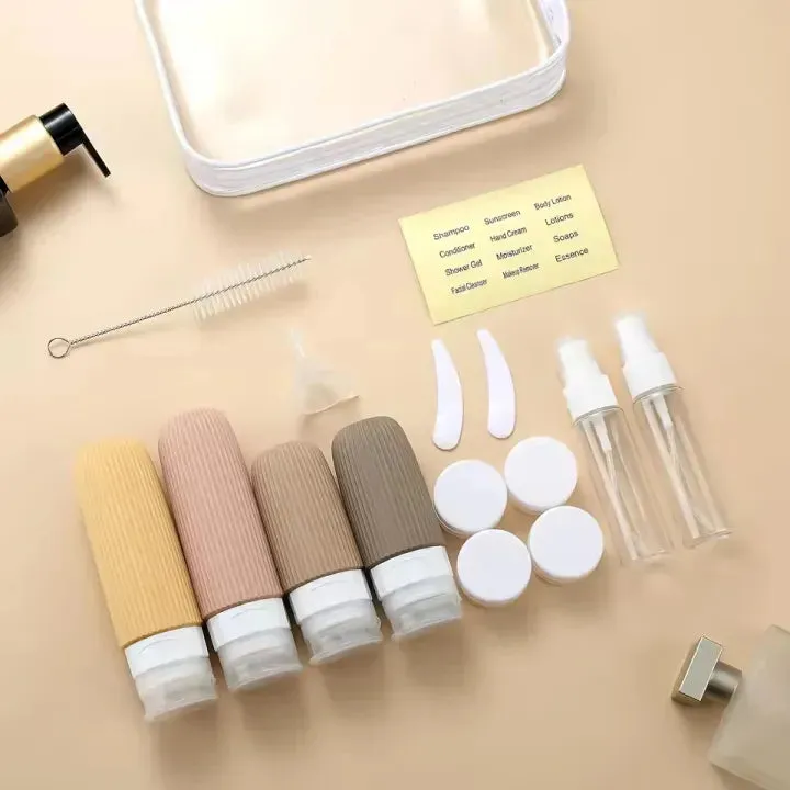 Luxury 16 Piece Travel Toiletry Organizer – Leakproof Squeezable Silicone Bottle Set with Storage Bag — photo 4