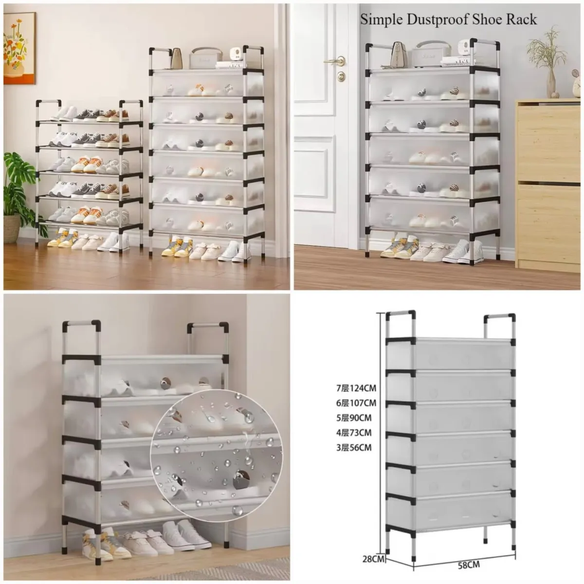 Dustproof Shoes Rack 🇨🇳 (6 Layer )
