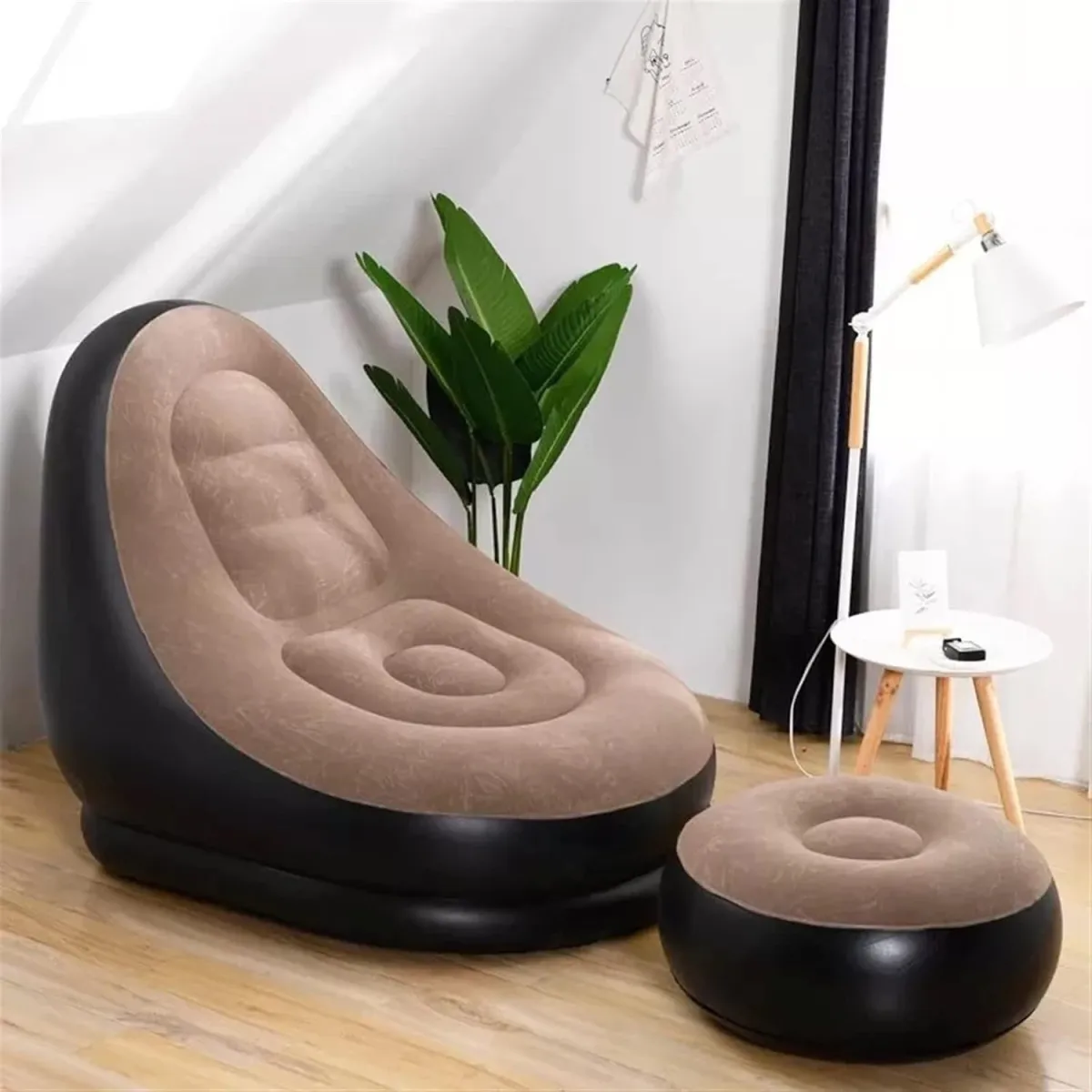 Inflatable Sofa Couch with Foot Rest